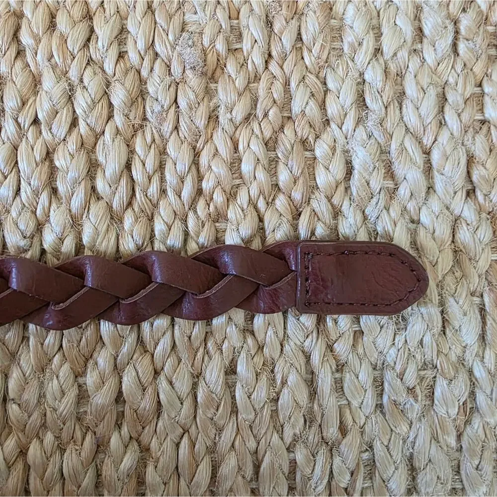Target Braided Non Leather Brown Belt Womens L Casual Equestrian Vegan